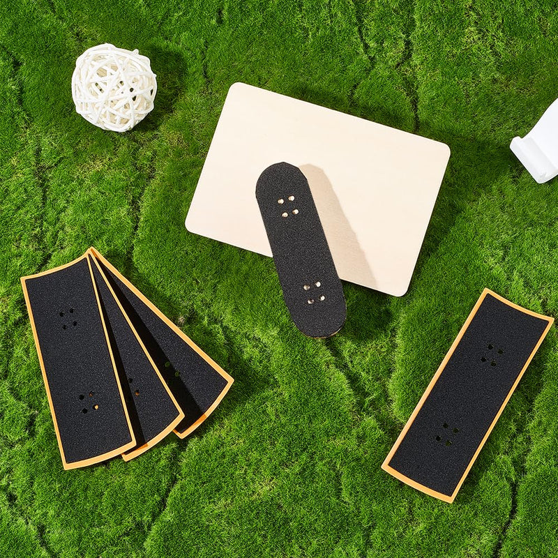 20Pcs Easy Peel Foam Grip Tape Polyethylene Fingerboard Grip Tape Anti-Slip Stickers Adhesive Backing Black Skateboard Adhesive Stickers for Fingerboard Skateboard Obstacles DIY Craft