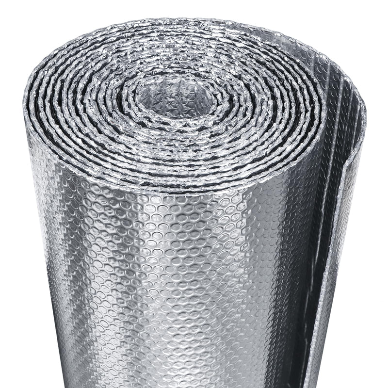 Reflective Insulation Foam,48" x 10 Ft Window Insulation for Summer Heat,Aluminum Foil Bubble Insulation Roll for Keep Heat,Window Insulation Kit for RV, Thermal Insulation Cover for Window. 48" X 10Ft Silver