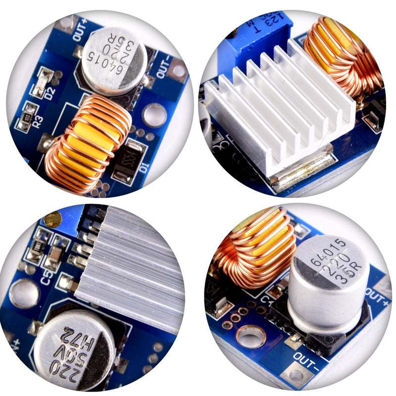 [Australia - AusPower] - LAOMAO DC-DC Buck Converter 4-38V to 1.25-36V 5A Adjustable 24V 12V 9V 5V Step Down Voltage Converter Power Module Compatible with Arduino LED Electric Power DIY (Pack of 3) 