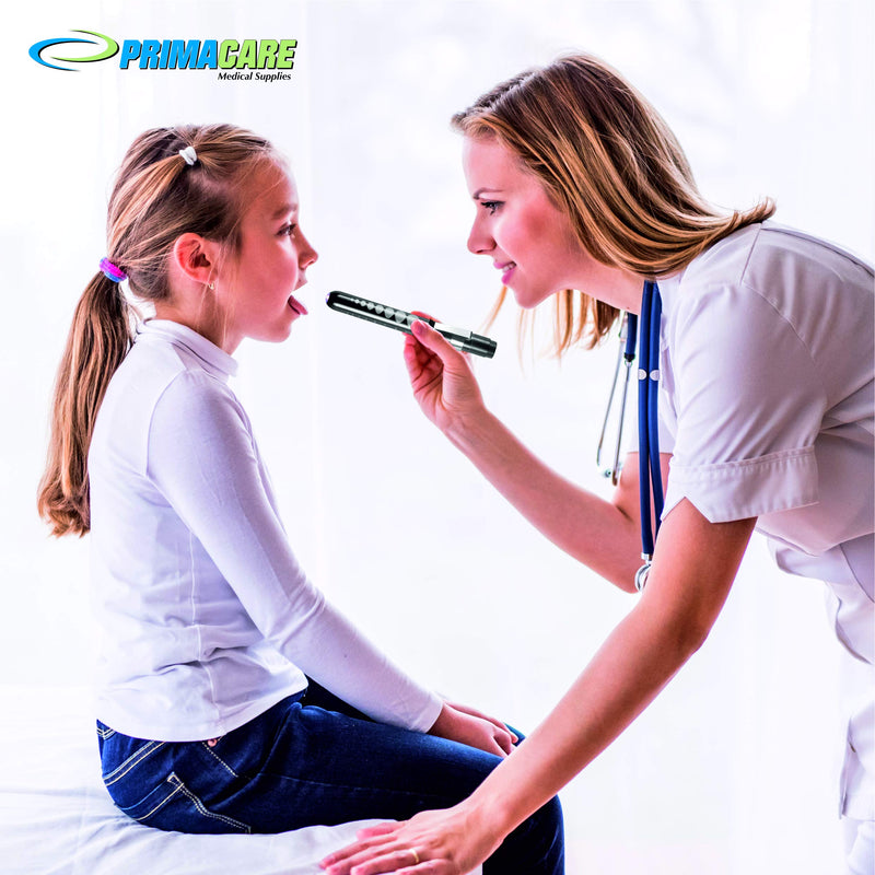 [Australia - AusPower] - Primacare DL-9326 Aluminum Diagnostic Reusable Penlights | Pupil Gauge | 6-Inch LED Medical Pen Light | Professional Medical Supplies for EMT, Nurses, Doctors, Dentists & Hospitals | Multicolor 3 Pack 