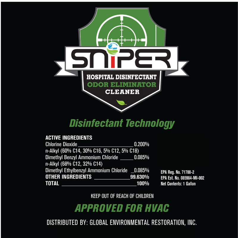 [Australia - AusPower] - SNiPER Hospital Disinfectant, Odor Eliminator & All-Purpose Cleaner, 16 Ounce Spray Unscented 16 Fl Oz (Pack of 1) 