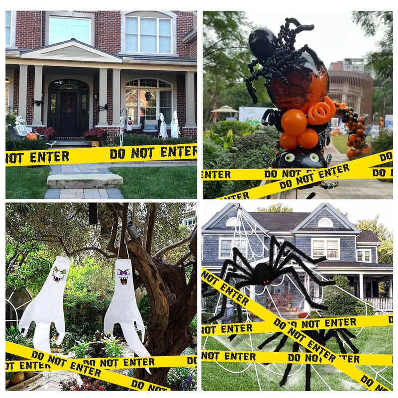 [Australia - AusPower] - Halloween Caution Tape 1.9inch x 82Feet Halloween Decorations Caution Tape Halloween Tape Halloween Fright Tape Scary Hazard Warning Tape for Halloween Party Decorations Indoor Outdoor (Do Not Enter) Do Not Enter Tape 