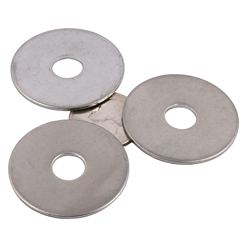 [Australia - AusPower] - 3/8" Stainless Fender Washer (25 pack), 1-1/2" Outside Diameter, 18-8 (304) Stainless Steel by Makers Bolt 3/8" x 1-1/2" (25 pack) 