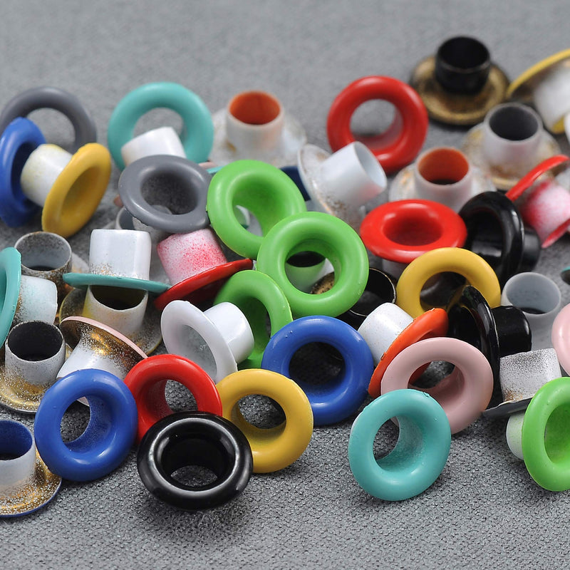 [Australia - AusPower] - YORANYO 400 Sets 3/16 Inch Grommet Mixed Colors Eyelets Kit for Fabric Leather Scrapbooking Card Making Leather Craft Shoes Clothes Bags Fabric Canvas Paper Craft with Install Tool Kit in Storage Box 