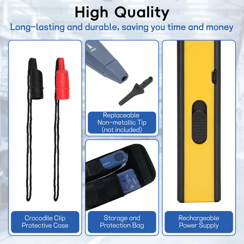 [Australia - AusPower] - Pro3000 Tone Generator and Probe Kit Bundle with Network Cable Tester, Toner Electrical Tool, Ethernet Tester Tool for RJ45 Cat5/Cat5e/Cat6/Cat6a/Cat7 UTP/Shielded Cable, RJ11 & RJ12 
