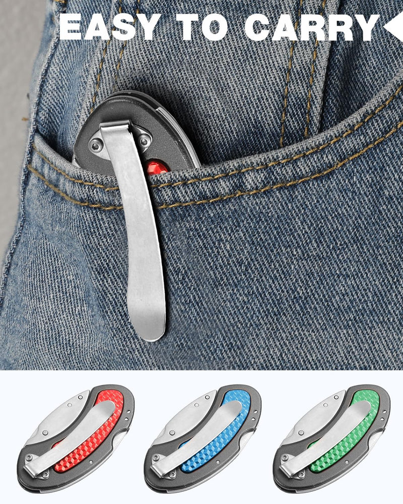[Australia - AusPower] - WORKPRO Folding Utility Knife Set Quick Change Blade, Back-lock Mechanism 3-piece with 10-piece Extra Blades 