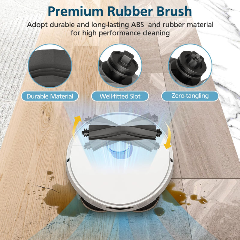 [Australia - AusPower] - 23 Pcs Replacement Parts for Dreame L10s Ultra Gen 2/ L10s Pro Ultra Heat/ X30 Ultra/Mova E30 Ultra Robot Vacuum and Mop, 2 Main Brush, 6 Mop Pads, 4 Dust Bags, 4 Filters, 6 Side Brush, 1 Clean Brush 