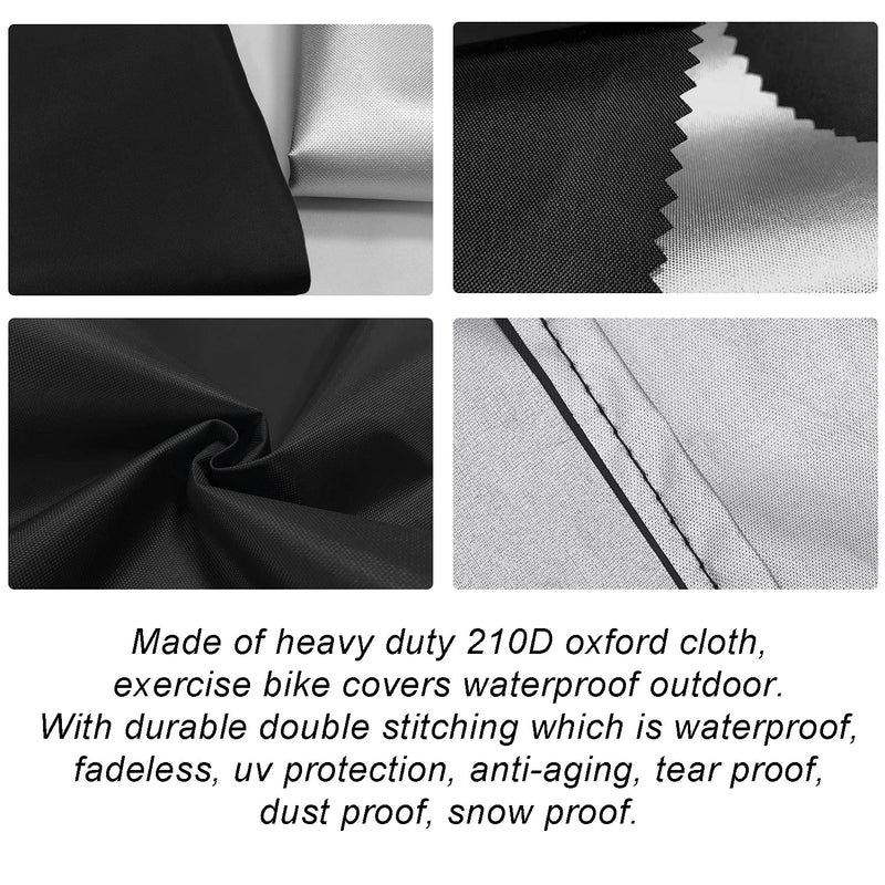 [Australia - AusPower] - Exercise Bike Cover for Peloton Stationary Bike Upright Indoor Cycling Protective Cover Dustproof Waterproof Sunshine-Proof Out Door Bike Cover Black 