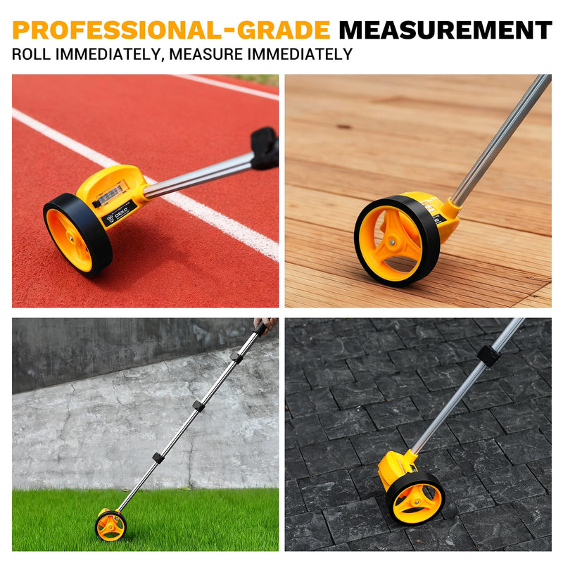 DEKOPRO Measuring Wheel, Measures Up To 99,999 Ft Compact Wheel With Carrying Bag,4-Inch 4-Inch