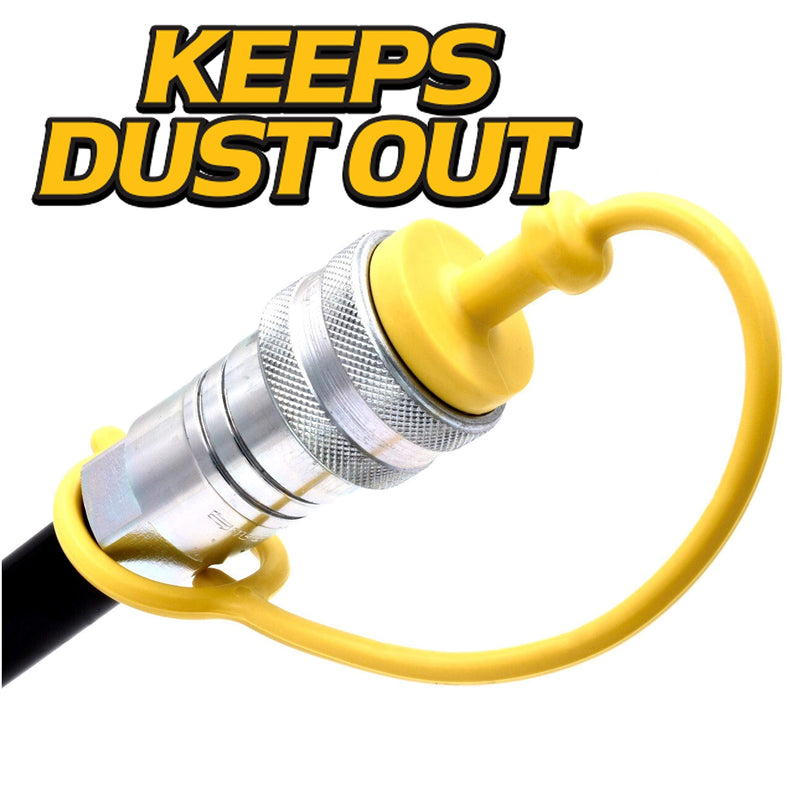 [Australia - AusPower] - HD Switch -8 Pack- Hydraulic Quick Coupler Coupling Dust Cap & Plug Set fits 1/4" Kubota B2301 BT600 BT601 BT602 BH65 BH70 B2601 B2650 B3350 BX22 BX23 BX24 BX25 BX1850 BX1860 BX2350 BX2360 BX2660D 