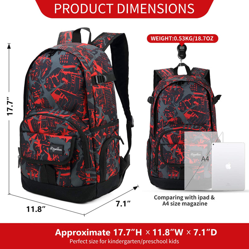 [Australia - AusPower] - rickyh style School Backpack Travel Bag for Men & Women Lightweight College Back Pack with Laptop Compartmen New Red 