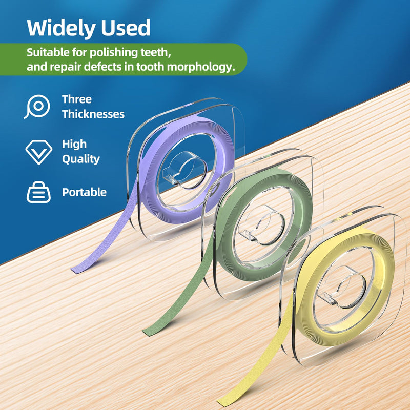 [Australia - AusPower] - Dental Polishing Strips 3-Roll Set for Customized Oral Care 