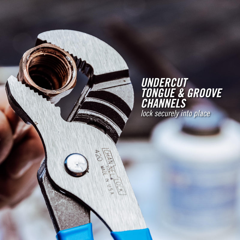 [Australia - AusPower] - Channellock 426 6.5-Inch Straight Jaw Tongue&Groove Pliers|Groove Joint Plier with Comfort Grips|0.87-Inch Jaw Capacity|Laser Heat-Treated 90░ Teeth|Forged High Carbon Steel,Black,Blue,Silver 