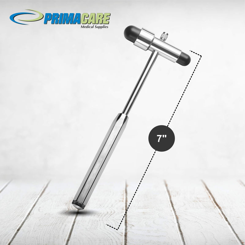 [Australia - AusPower] - Primacare DH-3693 Buck Neuro Reflex Hammer | Neurological Reflexes Testing Hammer with Dual-Plastic Head & Built-In Brush | Best Medical Supplies for Doctors, Nurses and Students | 7.5 Inches 1 