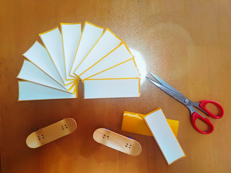 10Pcs Fingerboard Foam Grip Tape,Mini Skateboard Grips Tape,110mm x 38mm Quality Wooden Board Strong Adhesive Foam Anti Slip Stickers (White 10Pcs) White 10