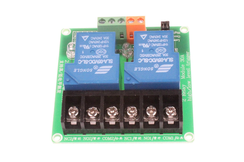 [Australia - AusPower] - NOYITO 30A 2-Channel Relay Module High Low Level Trigger with Optocoupler Isolation Load DC 30V AC 250V 30A for PLC Automation Equipment Control, Industrial Control (2-Channel 5V) 2-Channel 5V 