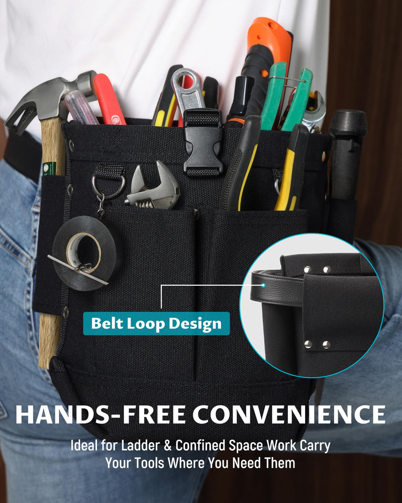 Lichamp Bull Pin and Spud Wrench Holder, Construction Tool Belt Pouches Bolt Bag for Iron Work Large