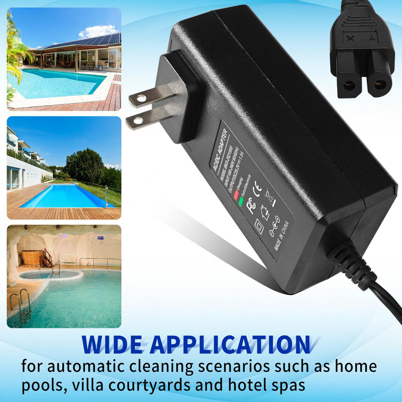 [Australia - AusPower] - for Wybot Cordless Pool Vacuum Plug 25.2V Quick Charger Compatible with Wybot C1 C2 C2B OS7010C Li-Ion Battery Robotic Pool Cleaner Adapter Power Supply 