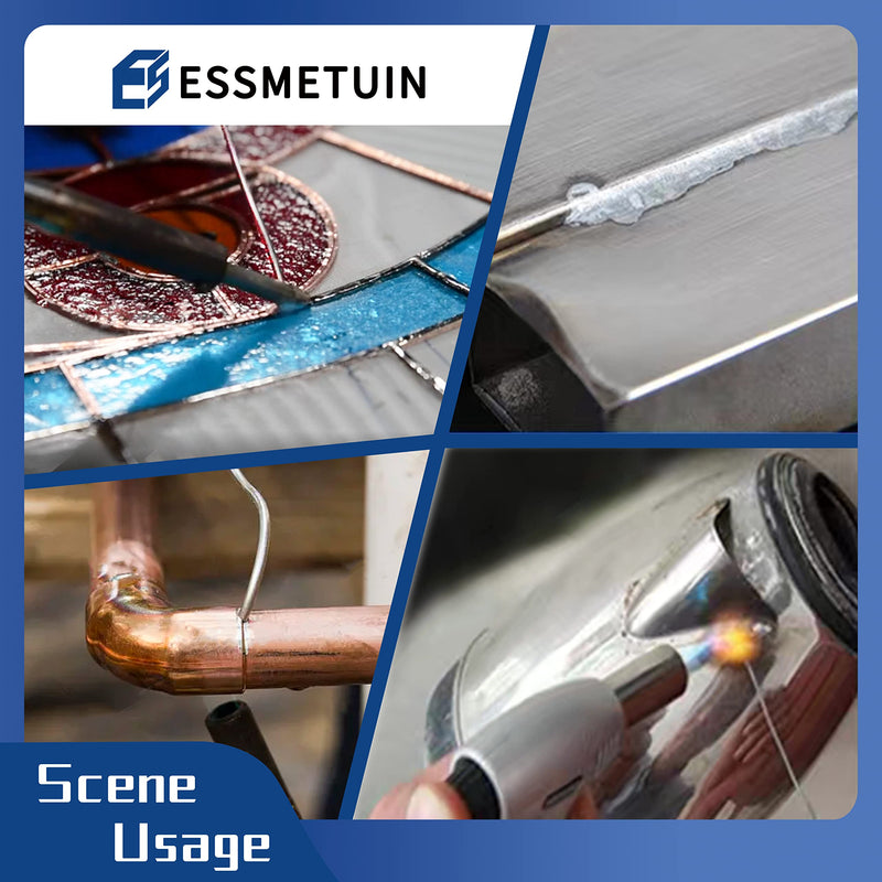 Essmetuin Lead-Free Solder Wire(Sn99.3Cu0.7) For Plumbing Solder/Stained Glass/Crafts/Jewelry 217℃ Melting Point 2.0MM No Flux,ROHS(16oz) 16.0 ounces