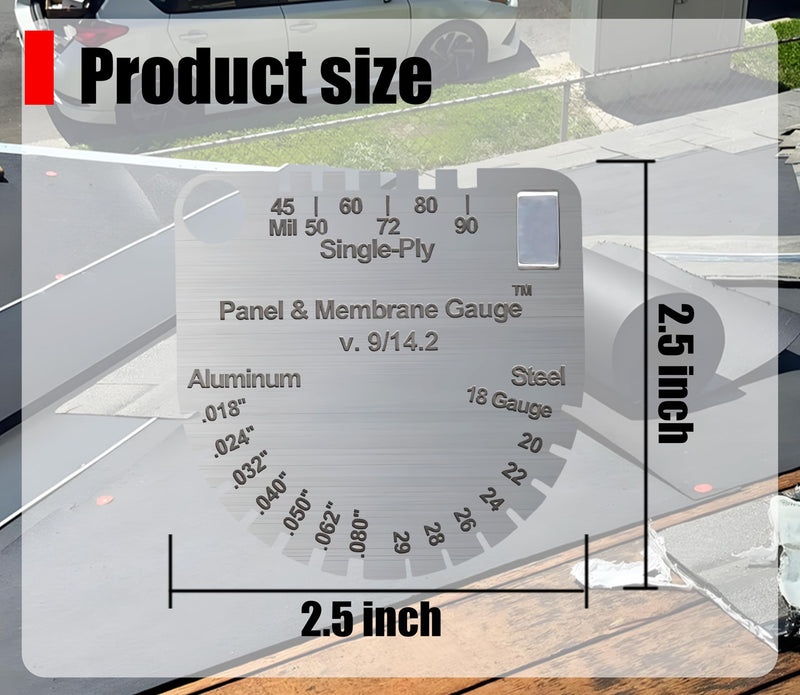 [Australia - AusPower] - Roof Pitch Gauge – Stainless Steel Roof Inspection & Thickness Measuring Tool for Metal Roofing Panels, Durable Metal Roofing Tools 