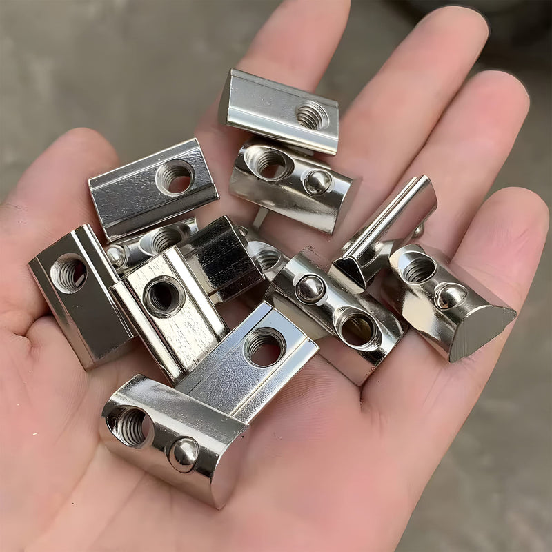 [Australia - AusPower] - 60pcs M3 Spring T Nut, M3 T Slot Nut, M3 T Slot Nuts Roll-in Spring Ball Loaded for Aluminum Extrusion Profile 3D Printer Machine Industry 