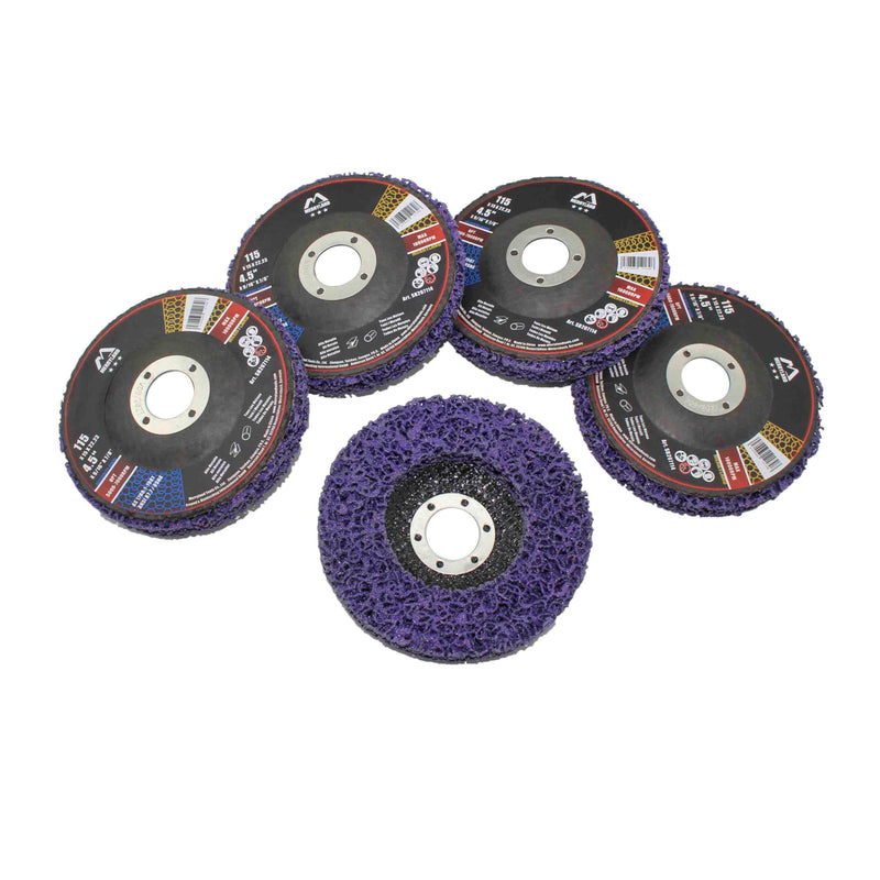 [Australia - AusPower] - Merryland Strip Disc 4.5 inch Paint Rust Remover Disc for Angle Grinder, 4.5inch Purple Strip Wheel 5 Pack, Stripping Wheel Stripper Wheel INOX Stainless Steel Iron Universal, Bravo-Line SB207114-05 Purple 5PCS 