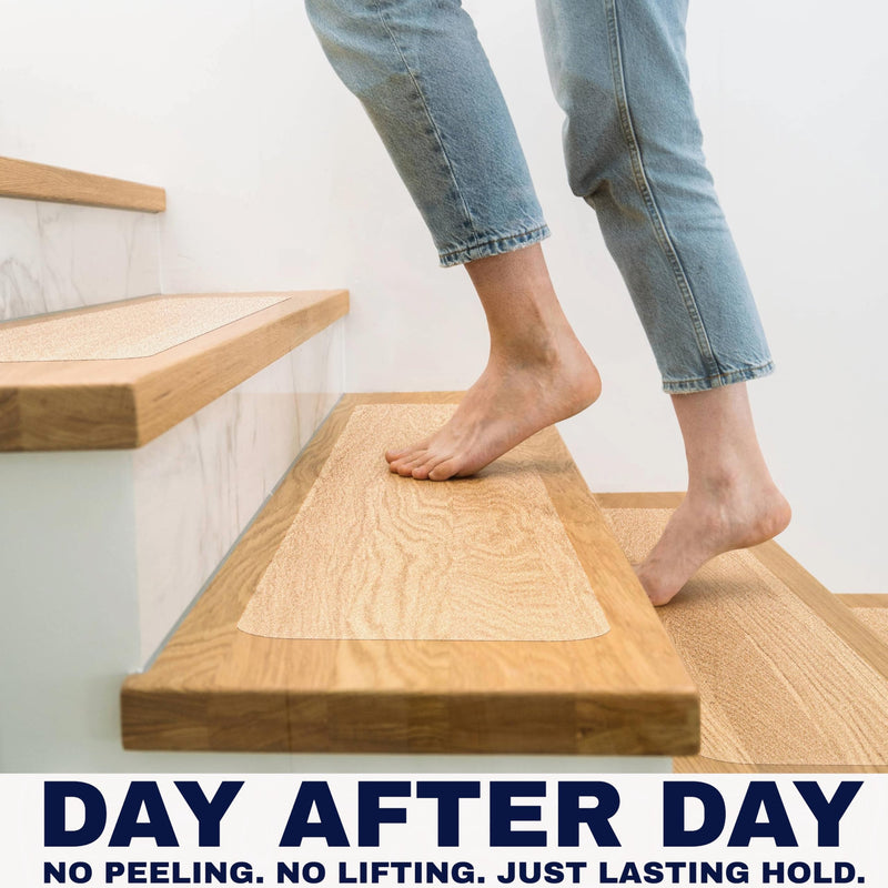 Clear Non Slip Stair Treads for Wooden Steps Indoor 30"x6" – 15-Pack Peel Stick Stair Treads – Self Adhesive Transparent Step Covers – Stair Grip Tape for Dogs, Kids – by STEPCORE Clear - Indoor 6" x 30" x 15 Pack