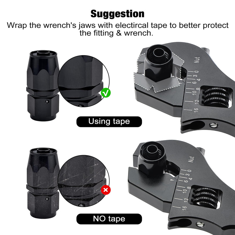 [Australia - AusPower] - EVIL ENERGY AN Fitting Hose Wrench Adjustable 3AN-16AN Aluminum Black 