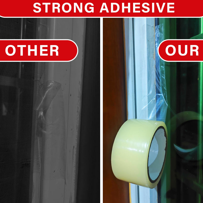 [Australia - AusPower] - SWRT 2”x 30 YD 8 Mil Heavy Duty Transparent Window Weather Sealing Tape, No Residue Window Insulation for Winter, Preventing Cold Air Loss in Summer Door and Window Seal Kit 