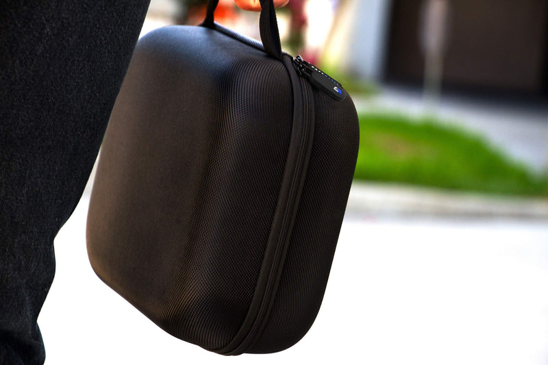 [Australia - AusPower] - CASEMATIX Protective Binoculars Case with Impact-Absorbing Foam Interior - Hard Shell Binocular Case with Reinforced Zippers, Comfortable Rubber Travel Handle and Accessory Bag - Case Only 