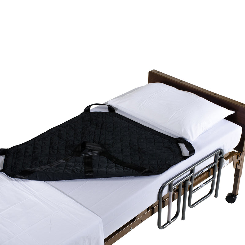 Patient Aid Positioning Sheet with Handles (PA45057) for Moving and Turning Patients in Bed, with 3-Layer Nylon Fabric for Comfort and Protection, 6 Ergonomic Straps for Fast and Safe Repositioning 57" x 40"