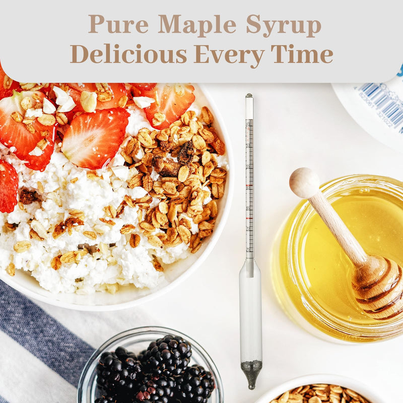 [Australia - AusPower] - Maple Syrup Hydrometer, Baume and Brix Scale, Maple Syrup Density Kit Syrup Hydrometer for Measure Sugar and Moisture Content (Density) of Boiled Sap Maple Syrup Hydrometer 