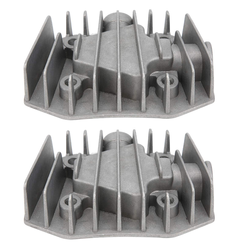 [Australia - AusPower] - WALFRONT 2Pcs Air Compressor Cylinder Head 4/3/5P Cylinder Head 48mm x 72mm Cylinder Head Aluminum Cylinder Head Cylinder Cooling Cover 