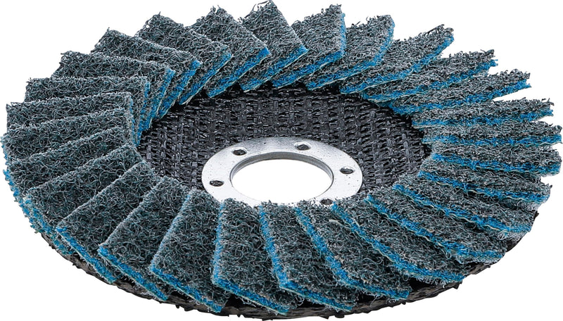 BGS 74476 | Fan Sanding Disc | Non-Woven | Diameter 125 mm | Grit 240 | Glass fabric plate, can be mounted directly on angle grinders, preparing, re-polishing, fine grinding Diameter: 125 mm, 240 mm