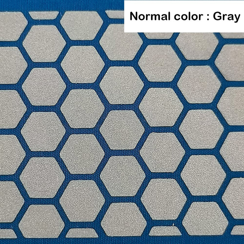 High Visibility Iron On Silver Reflective Heat Transfer Vinyl Tape for Clothing Honeycomb-Shaped (2 Inch x 10 Yard) 2 Inch x 10 Yard