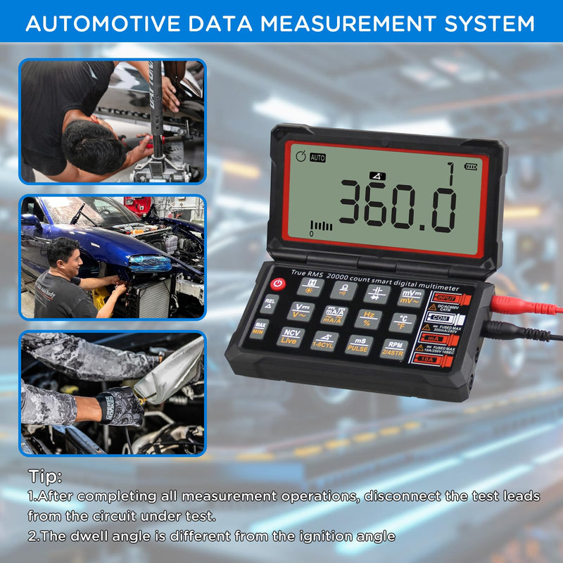 [Australia - AusPower] - FROGBRO TRMS 20000 Counting Digital Voltmeter with NCV Function, Auto Multimeter Tester, Measurement of Voltage, Current, Resistance, Diode, Temperature, Car Dwell Angle, Engine Speed, Pulse Width 