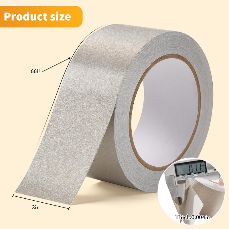 Faraday Fabric Tape 2inch x 66Feet Double Conductive Tape for Electrical Connection, EMI Shielding, RFID Signal Blocking, ESD Grounding, Display Repair, Cable Interference Blocking