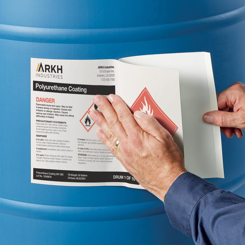 Avery UltraDuty GHS Chemical Labels for Laser Printers, Waterproof, UV Resistant, 8.5 x 11, 50 Pack (60501) 1 50 labels