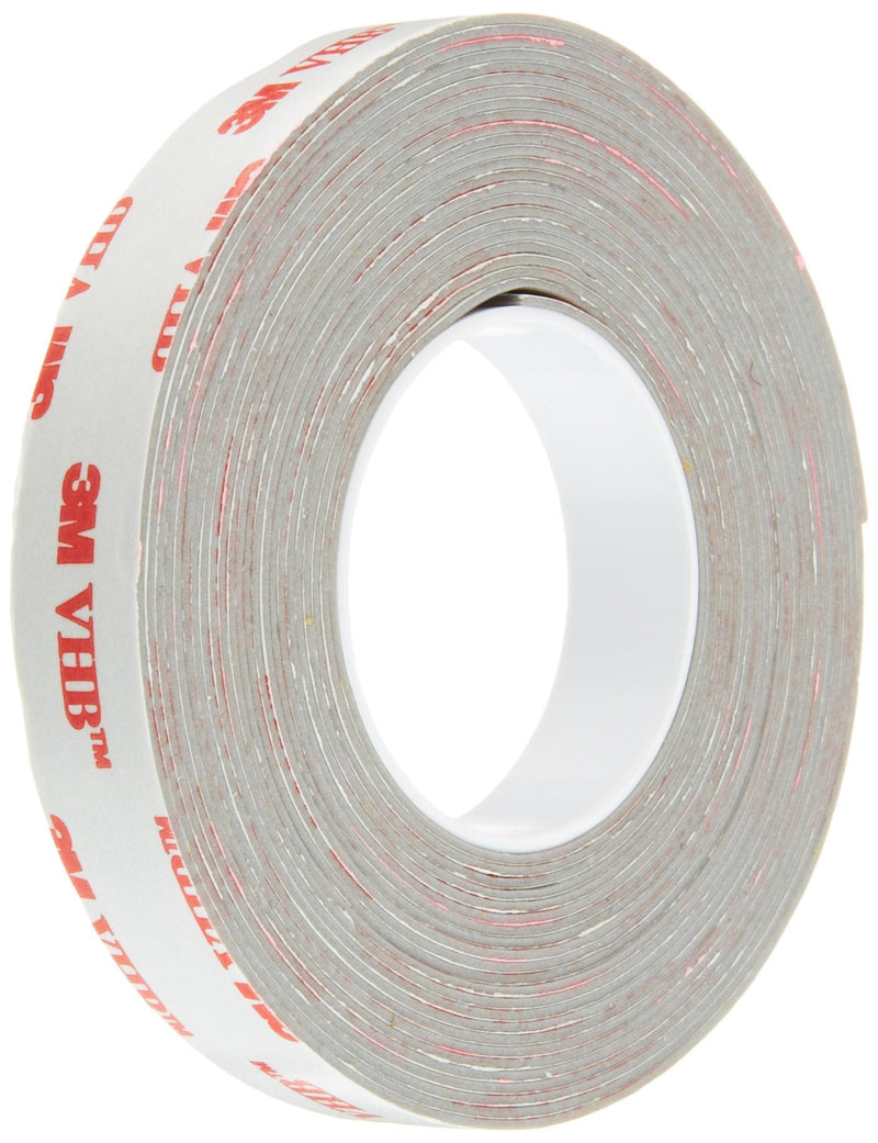 3M 1/2-5-RP32 VHB Tape 0.5 in width x 5 yd length (1 Roll),Gray