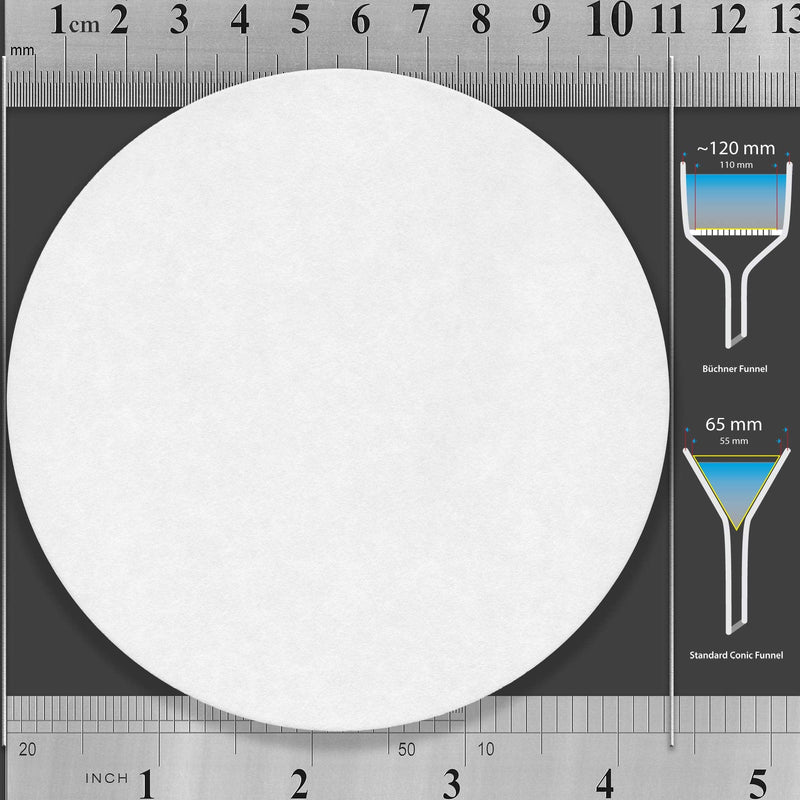 [Australia - AusPower] - Qualitative Filter Paper 11cm Lab Filter Paper for Chemistry, Standard Qualitative Grade 2-Slow Flow 110mm(100 Discs) 11 cm diameter 