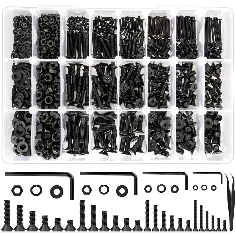 [Australia - AusPower] - M2 M3 M4 M5 Hex Socket Screws Set and M2 M3 M4 M5 Hex Flat Bolt Kit 