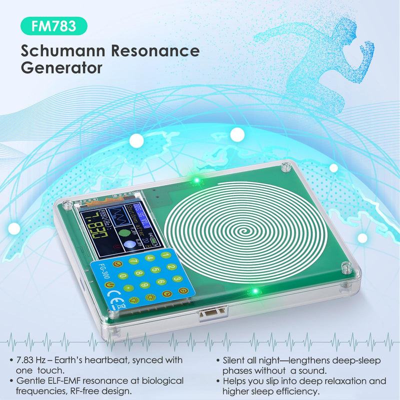 [Australia - AusPower] - Schumann Resonance Generator 7.83Hz, Adjustable Frequency Healing Device 0.001Hz-200kHz, Pure Sine Wave Frequency Generator Sound Therapy Machine for Deep Sleep, Anxiety Relief, Yoga & Meditation 