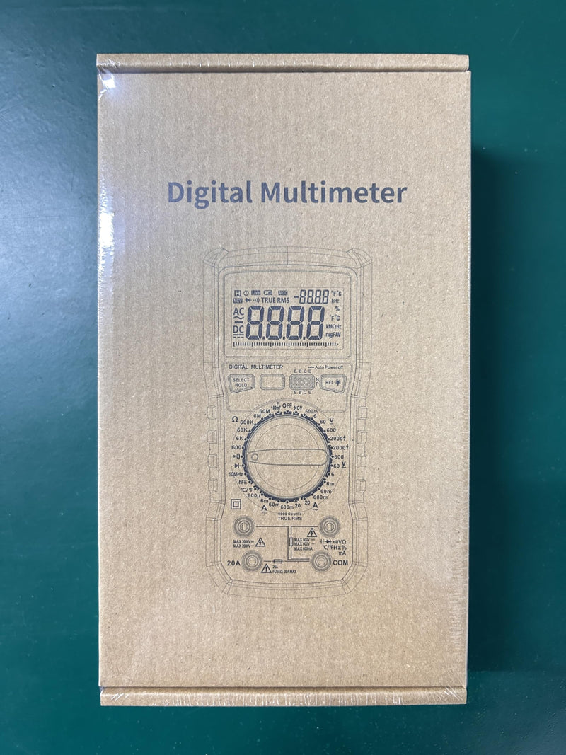 [Australia - AusPower] - Digital Multimeter, Solar Multimeter, Automotive Multimeter 2000V AC/DC Voltage, 20A AC/DC Current, Non-Contact Voltage Tester TRMS 6000 Smart Burnout-Proof Electrical Tester 