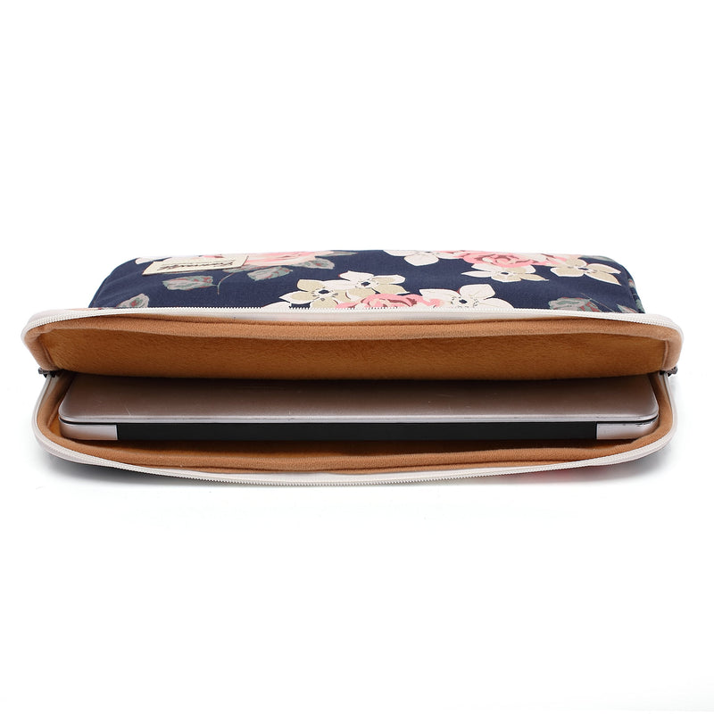 [Australia - AusPower] - White Rose Patten Laptop Sleeve 14 inch 14.0 inch Laptop case Bag 14 inch / 14.0 inch White rose 