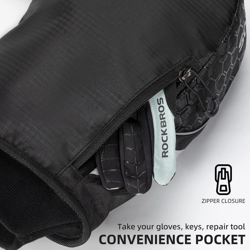 [Australia - AusPower] - ROCKBROS Handlebar Covers Mountain Bike Bicycle Handlebar Warmers Cold Weather Bike Pogies Windproof Thinsulate Thermal Winter Handlebar Gloves for Mountain Bikes, ATV, Snow Mobile, Motorcycles 