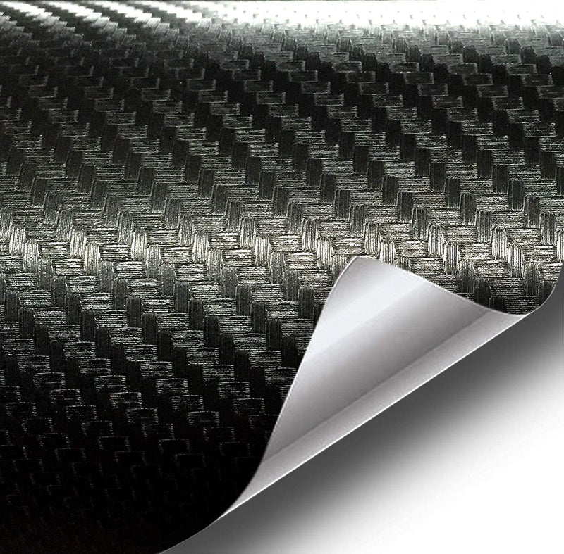 VViViD 3 Automotive Vinyl Wrap Tape Rolls of 1/2" x 20ft Bundle (Gloss Black, Black Carbon Fiber and Matte Red) - M0