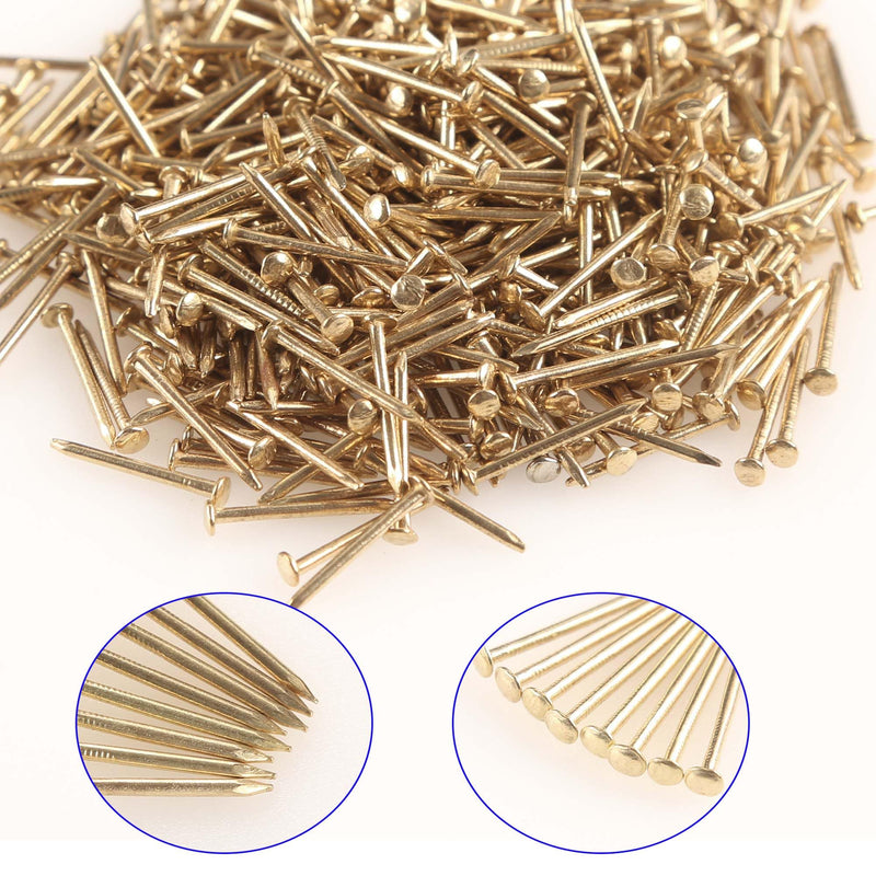 [Australia - AusPower] - newlng 500PCS Small Nail Round Head Tiny Nails String Art Nails Hand-Made Hardware Accessories Fasteners Mini Nails 1.5mm X 20mm/0.06"X0.8"(DXL) Golden Golden1.5*20mm 