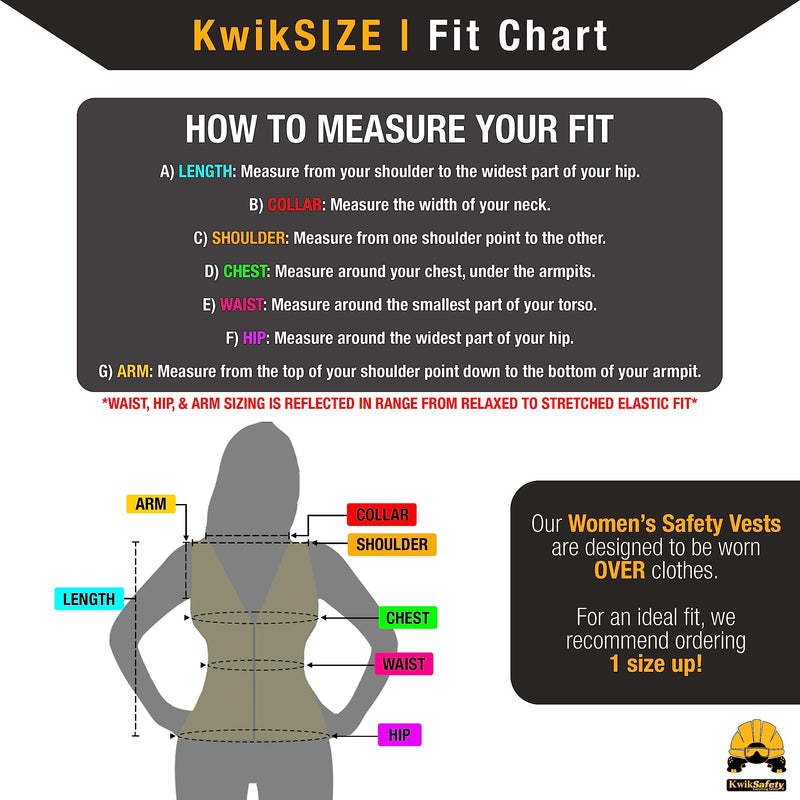 KwikSafety - Charlotte, NC - RoadBOSS Economy & Premium Safety Vest for Women [SNUG-FIT] Class 2 ANSI Tested OSHA 1 Pack Medium Yellow