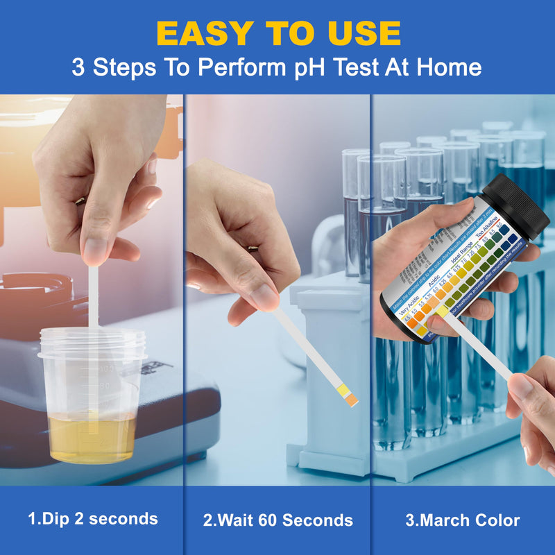 [Australia - AusPower] - pH Test Strips for Urine & Saliva – 100 Strips for Fast, Accurate pH Testing at Home, Get Clear Acid-Alkaline Balance Results in Seconds, Tracking Your Body's pH, 4.5-9.0 Range 