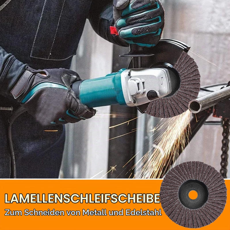 Set of 23 Cutting Discs and Flap Discs 75 mm, Angle Grinder Accessories with HSS Circular Saw Blades, Carbide Cutting Disc, Diameter 10 mm Bore, Grinding Cutting Polishing Metal Wood Plastic